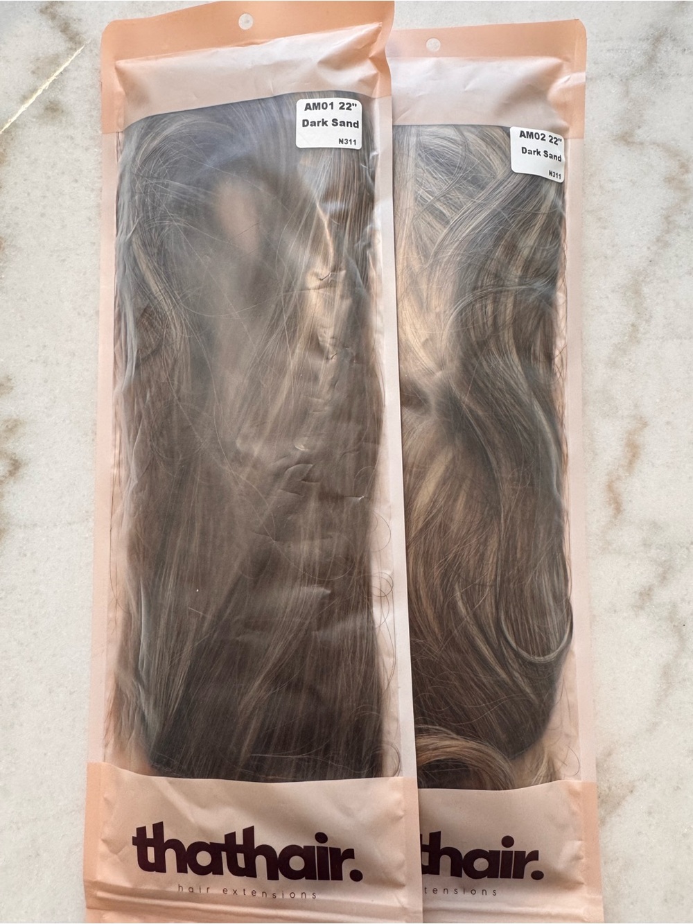 NIB That Hair 22" Hair Extensions in dark sand
